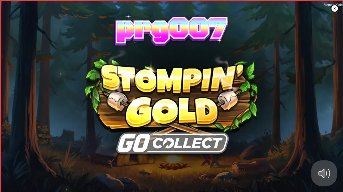 Pemandangan hutan petualangan dalam slot Stompin’ Gold GO Collect dengan karakter yeti